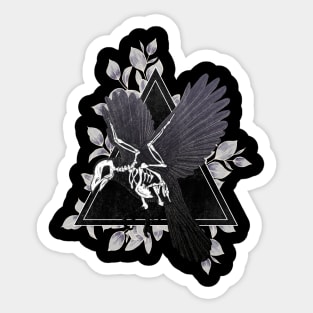 crow skeleton Sticker